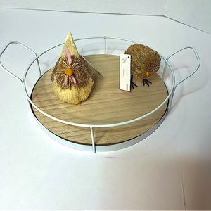 Farmhouse Tray-Sisal Straw Hen & Chick bundle. NEW!